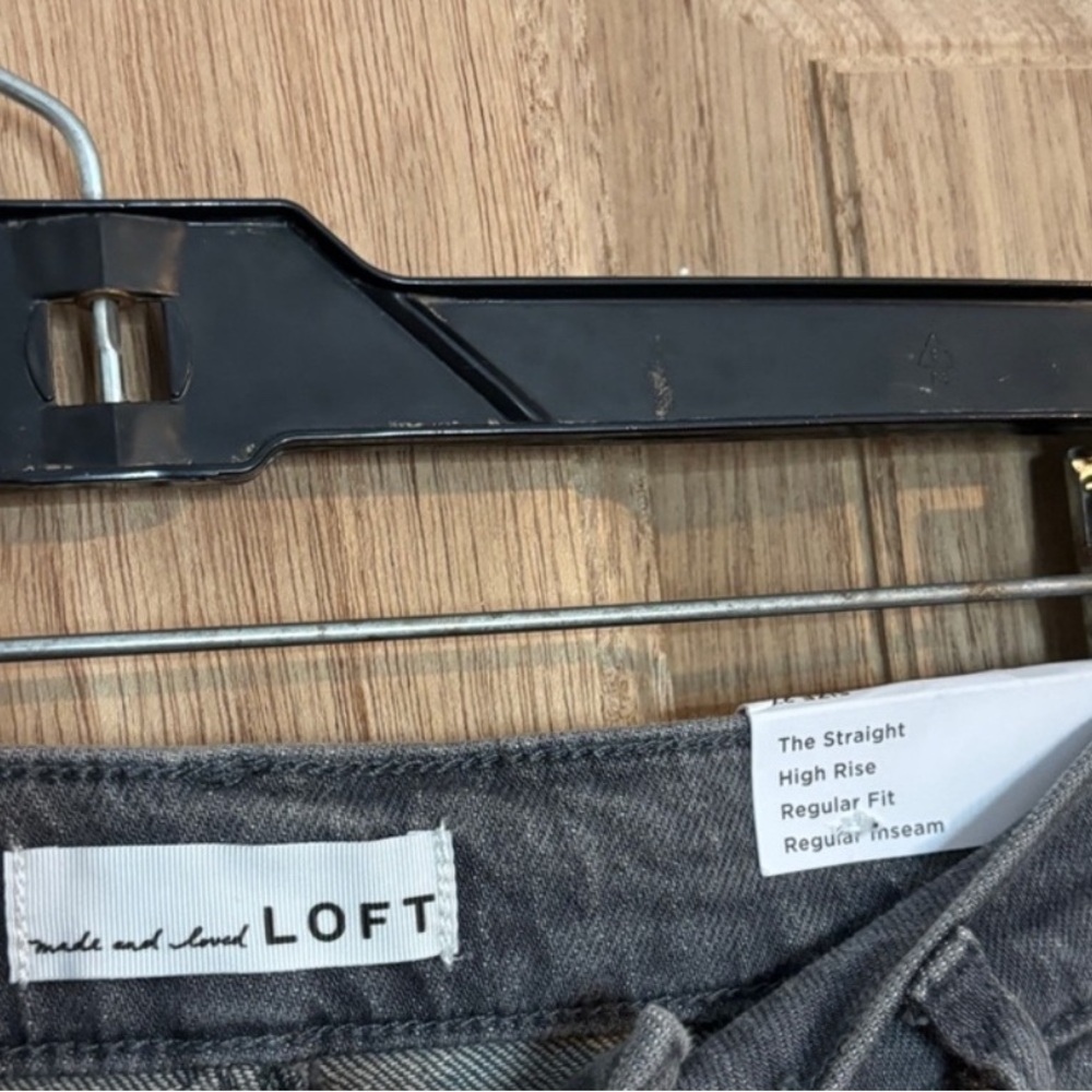NEW LOFT Gray High Rise Jeans - Picture 3 of 5